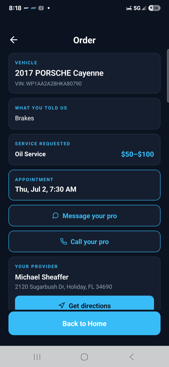 ProperMech Customer Order Tracker
